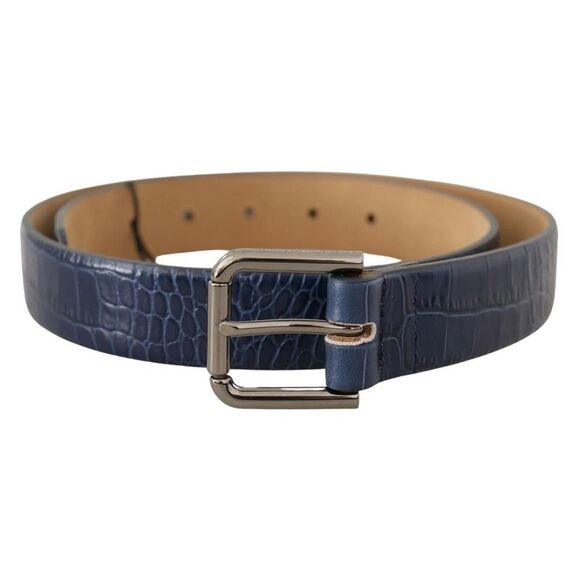 Dolce & Gabbana Black Classic Leather Silver Metal Buckle Belt